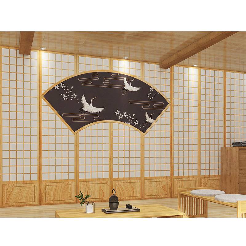 Giấy dán tường khung gỗ phong cách Nhật Bản độc đáo trang trí nhà cửa