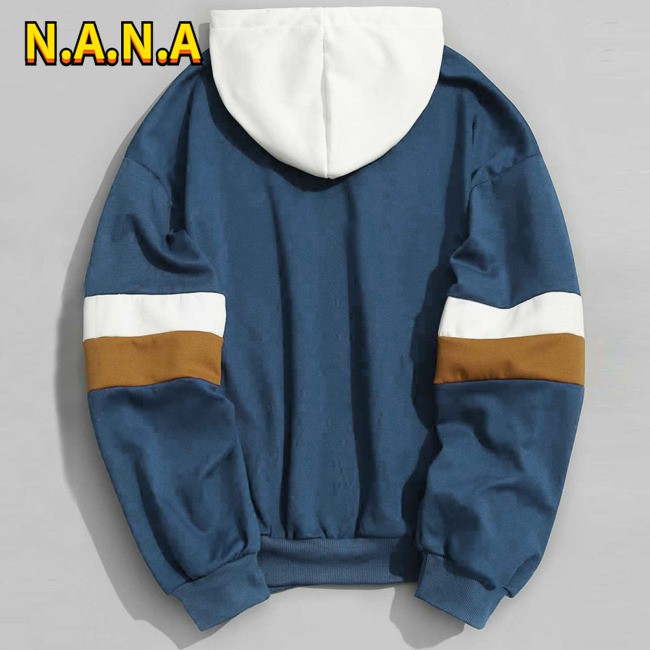 Áo Hoodie Dài Tay Sọc Ngang Cho Nam