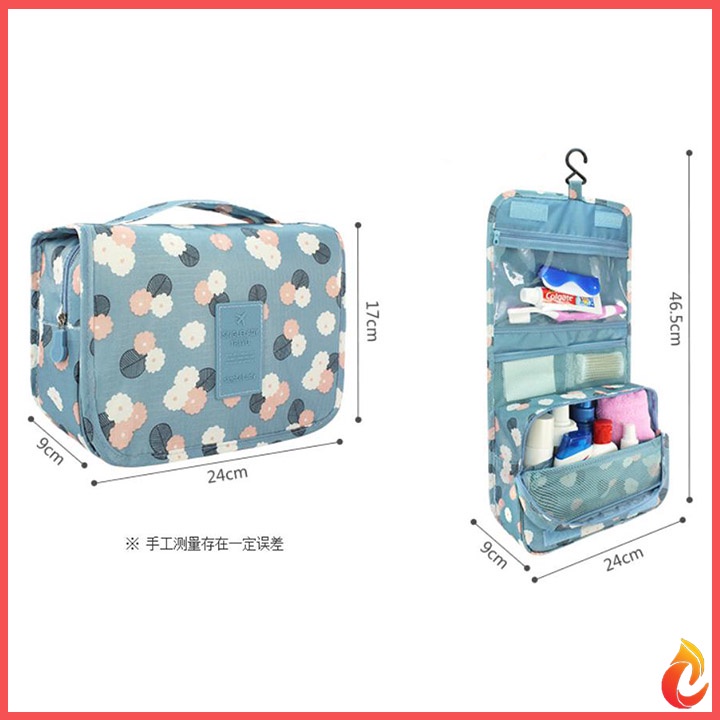 Túi Đựng Mỹ Phẩm Đồ Trang Điểm Nhiều Ngăn Có Móc Treo Du Lịch Tiện Lợi
