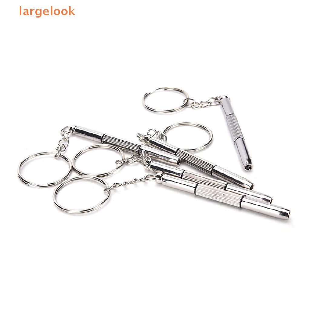 [Biglook] Bộ 5 Tua Vít Mini 3 Trong 1 Sửa Kính Mắt Đồng Hồ Với Móc Khóa