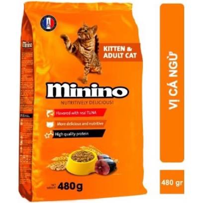 3 gói Thức ăn Mèo Minino 480g