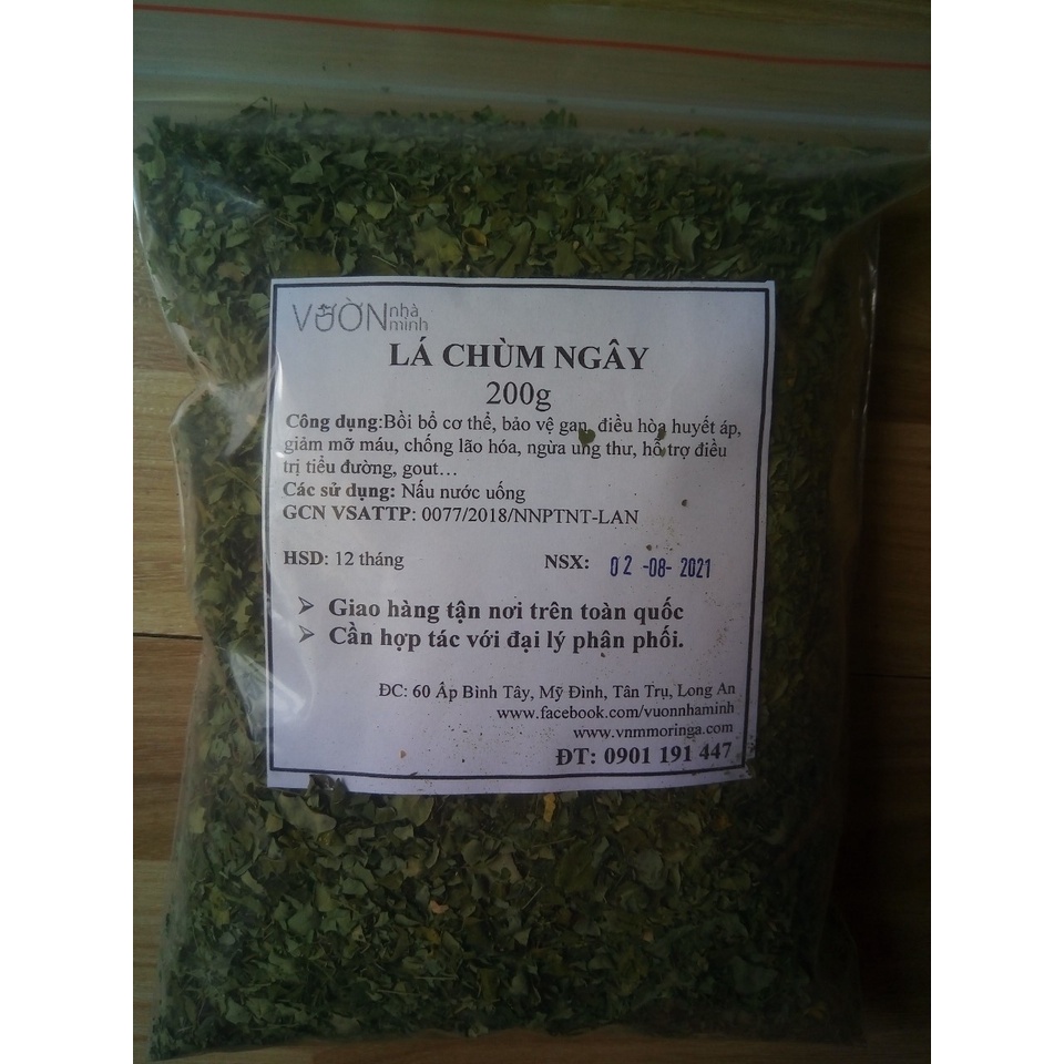 Lá chùm ngây sấy Vườn Nhà Mình