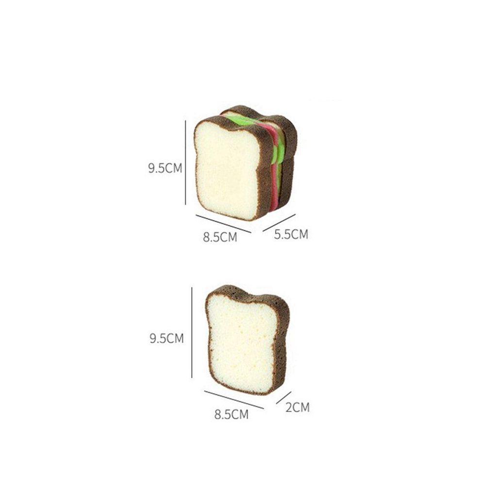 Miếng Bọt Biển Rửa Chén Hình Bánh Mì Sandwich Dễ Thương