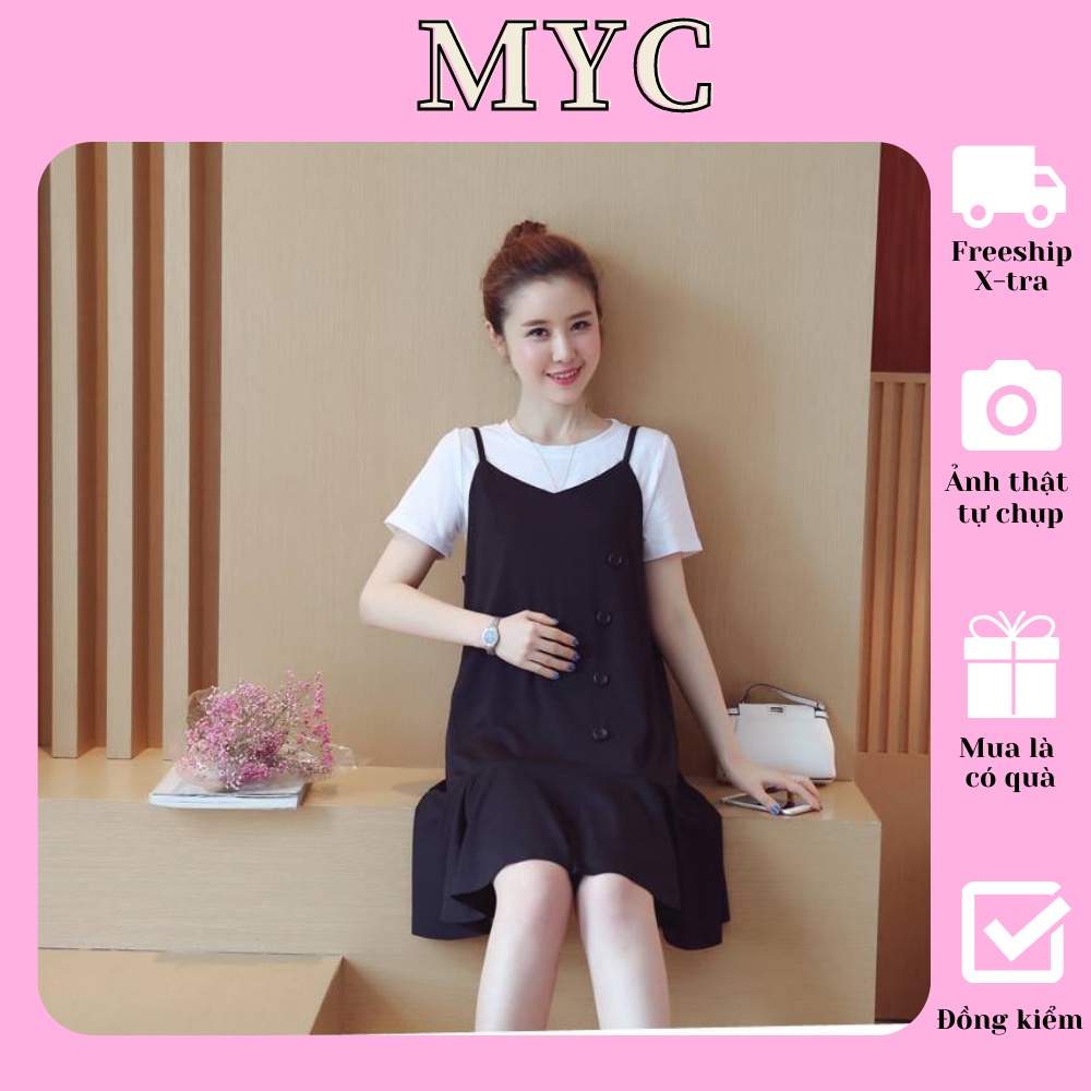 Yếm Bầu Đuôi Cá 2 Dây Điểm Khuy MYC 1186