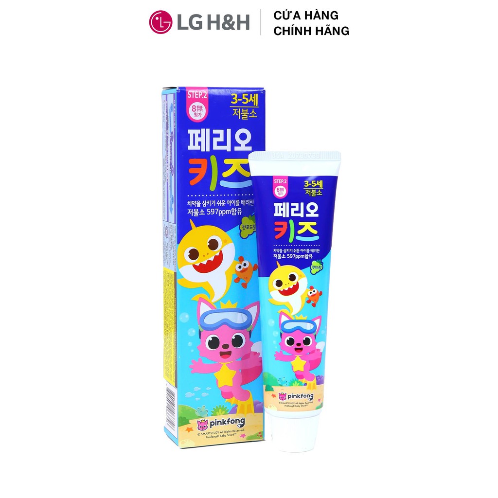 Combo chăm sóc răng Perioe Hàn Quốc cho cả gia đình: 2 Bàn chải, 2 Kem đánh răng Pinkfong, 2 Kem đánh răng Perioe Cliden