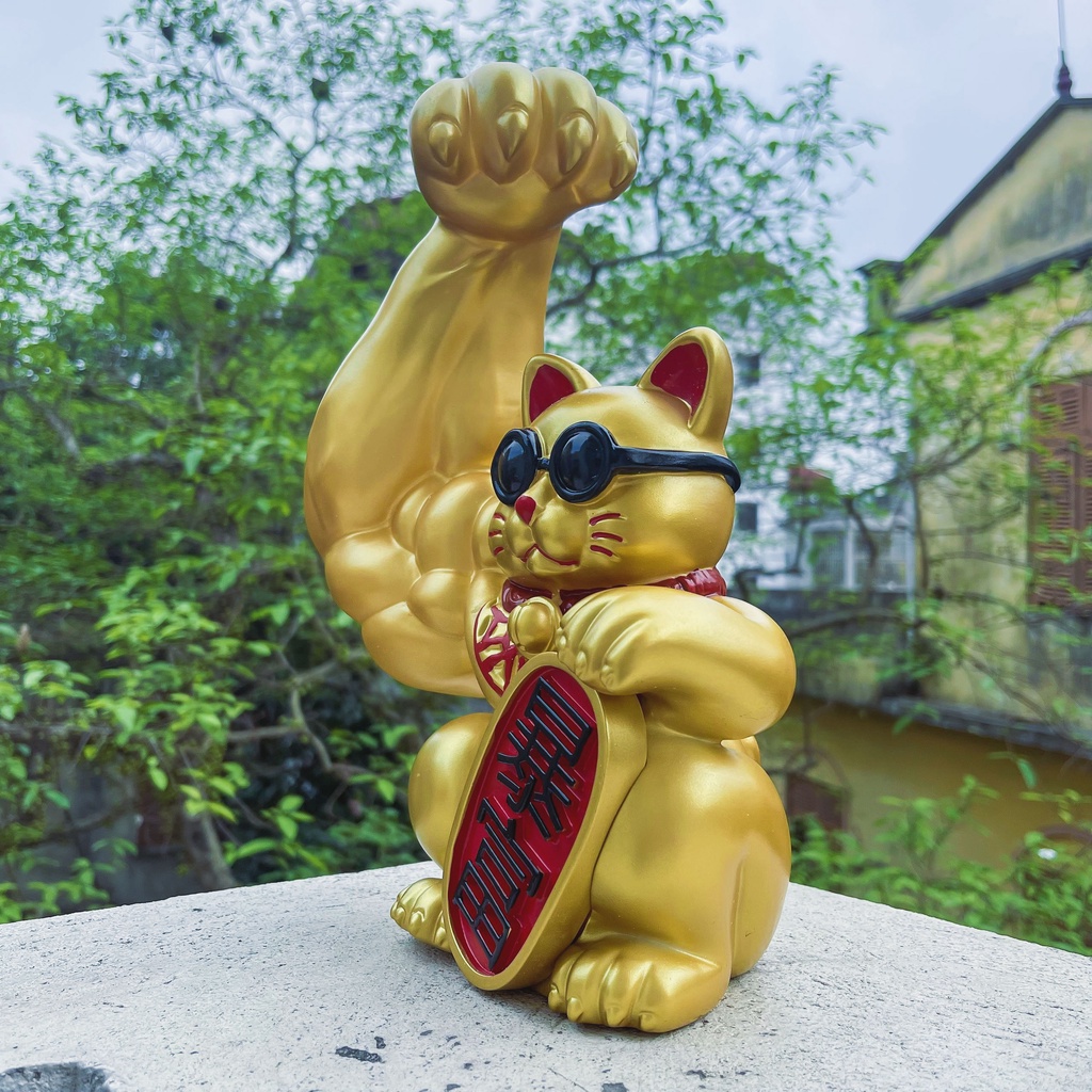 Mô hình mèo thần thần tài phiên bản cơ bắp hàng đẹp siêu nét