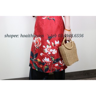 ÁO DÀI GẤM CÁCH TÂN MÃ SP CG21