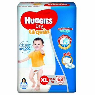 Tã quần Huggies size XL - 62 miếng (Cho bé 12 - 17kg)