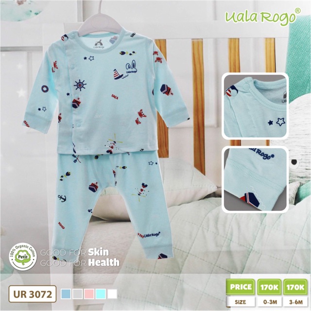 Bộ Uala Petit dài cài bên hoạ tiết mới