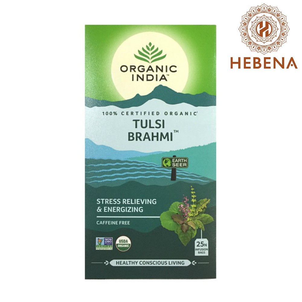 Trà tulsi bổ não - Organic India Tulsi Brahmi - hebenastore