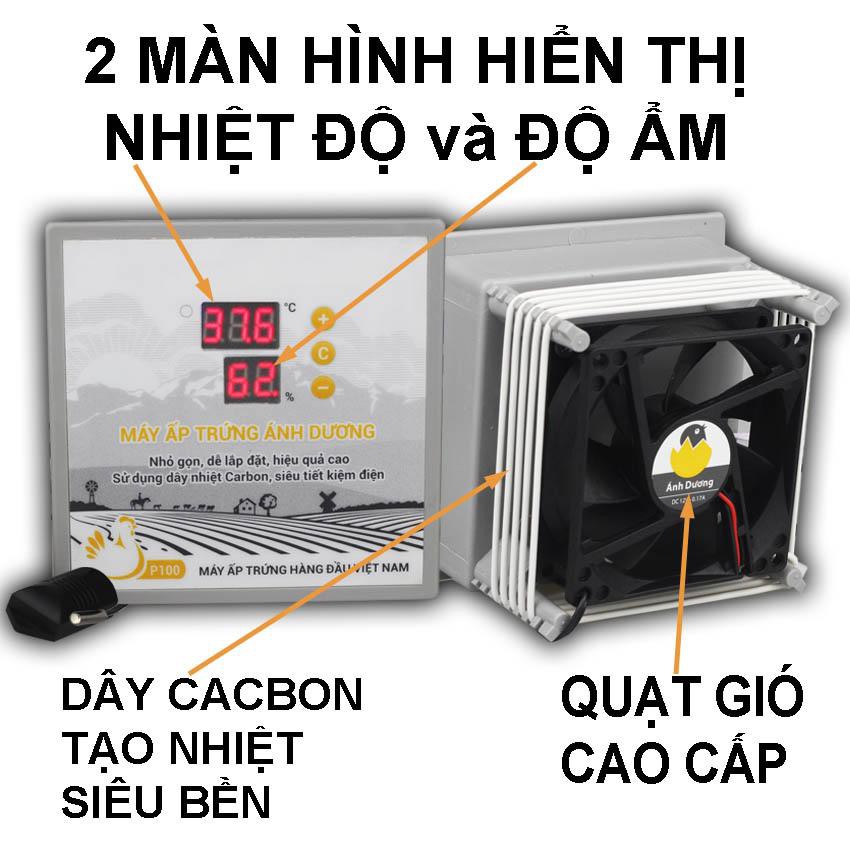 Máy ấp trứng Ánh Dương P100 tự lắp ráp phiên bản đảo tay