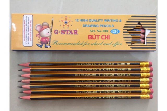 12 cây bút chì gỗ G-star