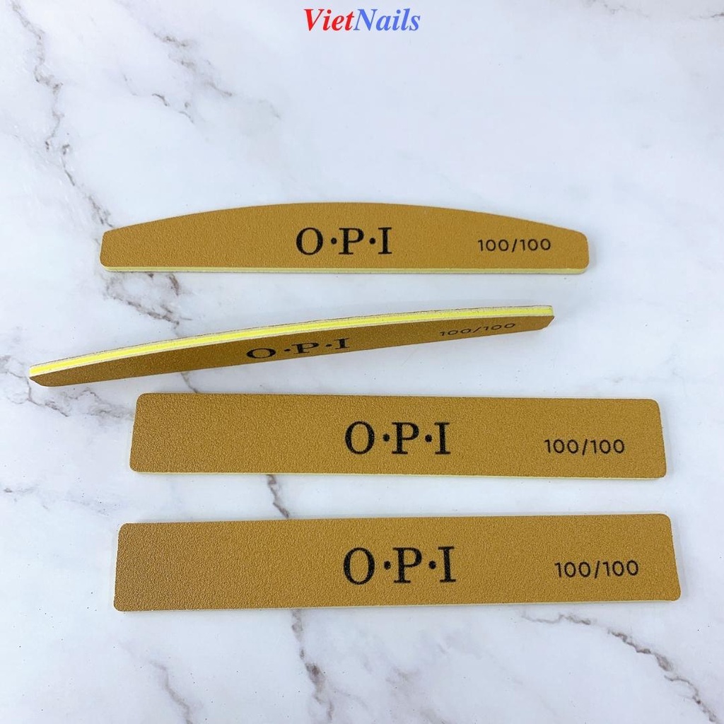 Dũa Móng Tay Dũa OPI Da Bò Lõi Vàng Dày Độ Nhám 100/100