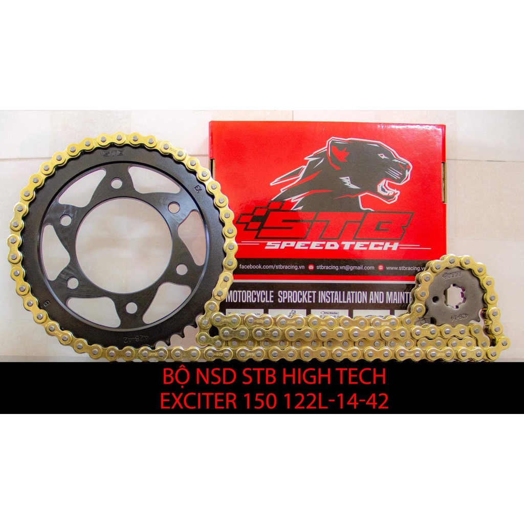 NSD STB Racing Sên Vàng 9ly giá 1 bộ nhông sên dĩa các dòng xe win sonix exciter sirius raider satria