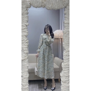 VÁY HOA CỔ NƠ (Ảnh thật shop chụp)