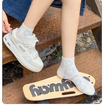 Vớ tất cổ ngắn kem hello mặt trời smile