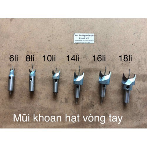 Mũi Khoan Hạt Vòng Đeo Tay - 6li cốt 10 - Ngành Gỗ