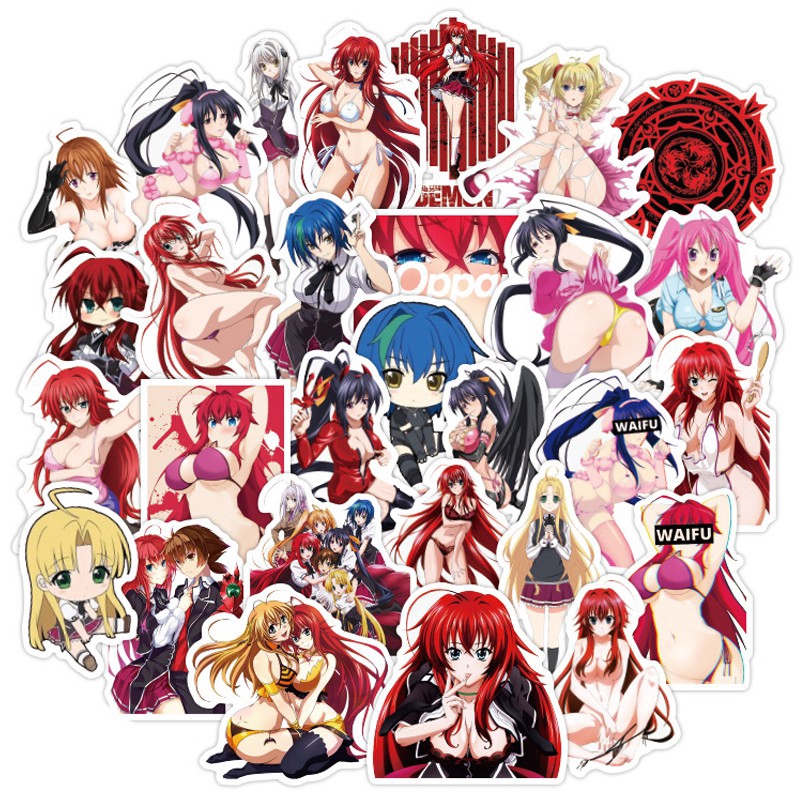 Set 100 miếng sticker hình truyện tranh High School DxD dán trang trí độc đáo