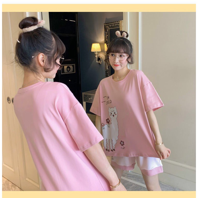 Bộ nữ quần đùi áo cộc mặc nhà mùa hè chất cotton hàng loại đẹp loại 1 - 𝐁𝐋𝟒𝟔