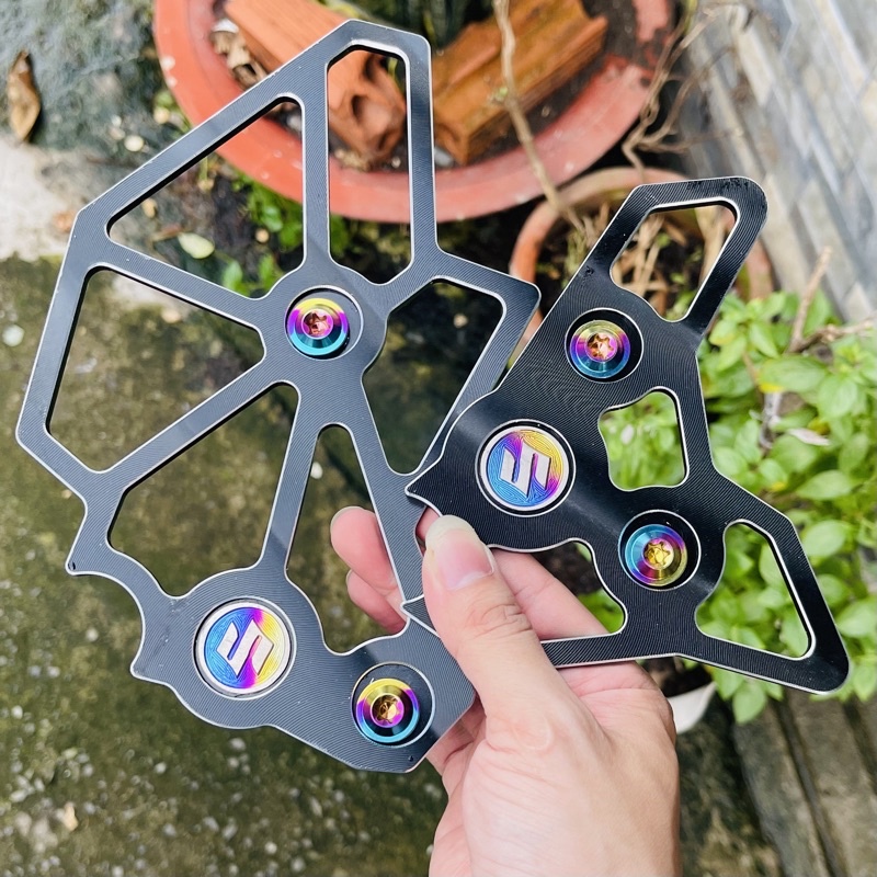 Cặp nẹp sườn nhôm 7075 cnc nguyên khối sáng bóng tặng ốc titan gr5 lắp raider satria fi cực đẹp