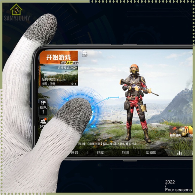1 Đôi Găng Tay 2 Ngón Chống Mồ Hôi Hỗ Trợ Chơi Game Pubg