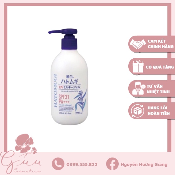 Dưỡng thể Hatomugi Spf31 250ml - Guu