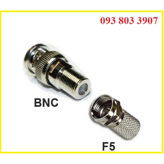 Jack BNC F5 loại tốt - Jack BNC F5 nối dây đồng trục camera - Giắc Nối BNC F5 - Bộ JACK BNC và F5 loại tốt giá rẻ