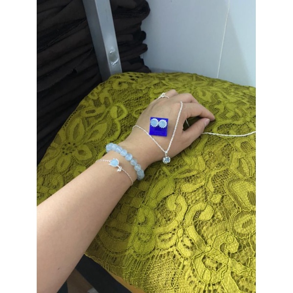 PHÔI BÔNG TAI BẠC TA TỰ GẮN ĐÁ 7li