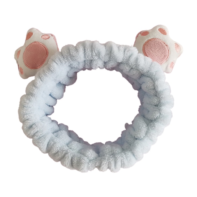 Băng Đô Cài Tóc Co Giãn Kiểu Chân Mèo Hoạt Hình 3D Màu Kẹo Ngọt Dành Cho Nữ Rửa Mặt / Trang Điểm