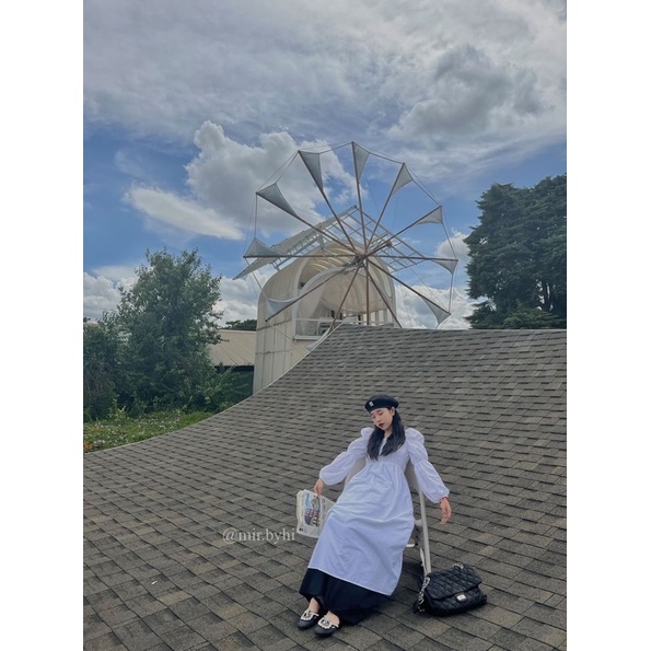 𝐦𝐢𝐫.𝐛𝐲𝐡𝐢: Mango Dress - đầm hở lưng tay nhún phồng