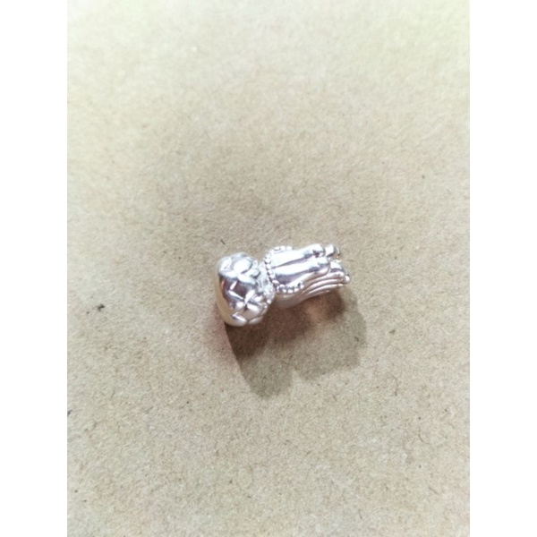 Charm bông sen bàn tay phật bạc s925 vĩnh viễn bảo hành bạc