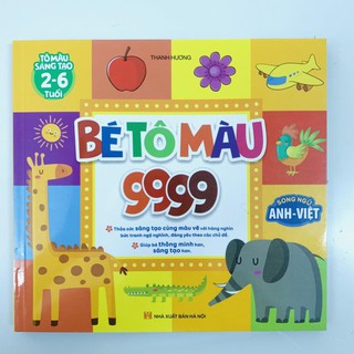 Tô màu sáng tạo 2-6 tuổi, bé tô màu 9999 song ngữ