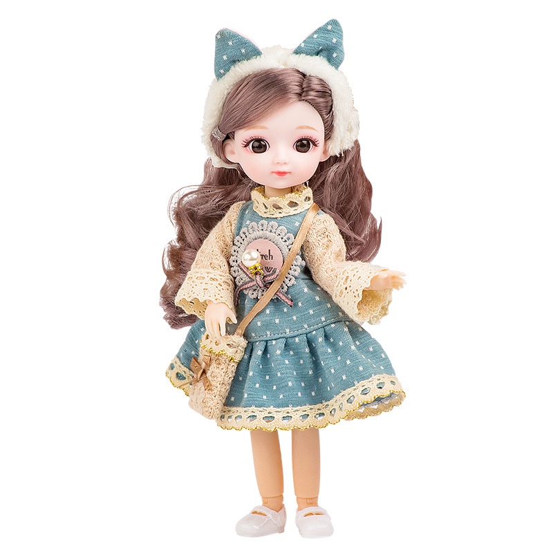 Bộ 13 búp bê tóc dài 8 Inch tỉ lệ 1/8 20cm dễ thương