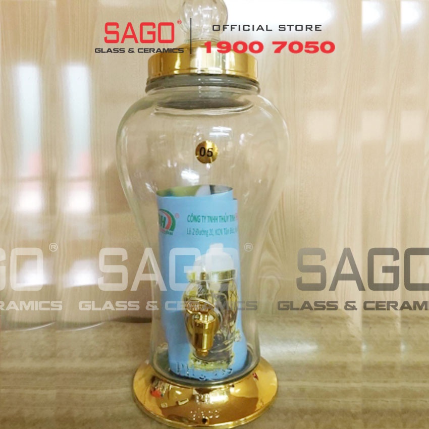 Bình Thủy Tinh Ngâm Sâm Phú Hòa 5 Lít | Thủy tinh Cao Cấp , Sản Xuất Việt Nam