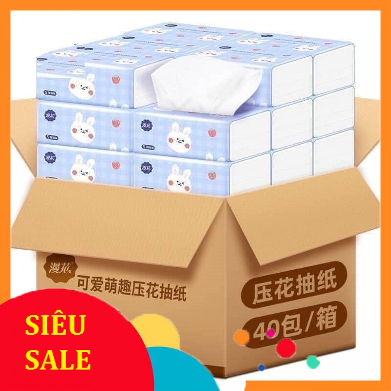 THÙNG 40 GÓI GIẤY RÚT BAMBOO HƯƠU CAO CỔ/ GẤU TRẮNG XANH/ GIẤY THỎ SIÊU DAI[ GIÁ TỐT CHO NGƯỜI MUA]