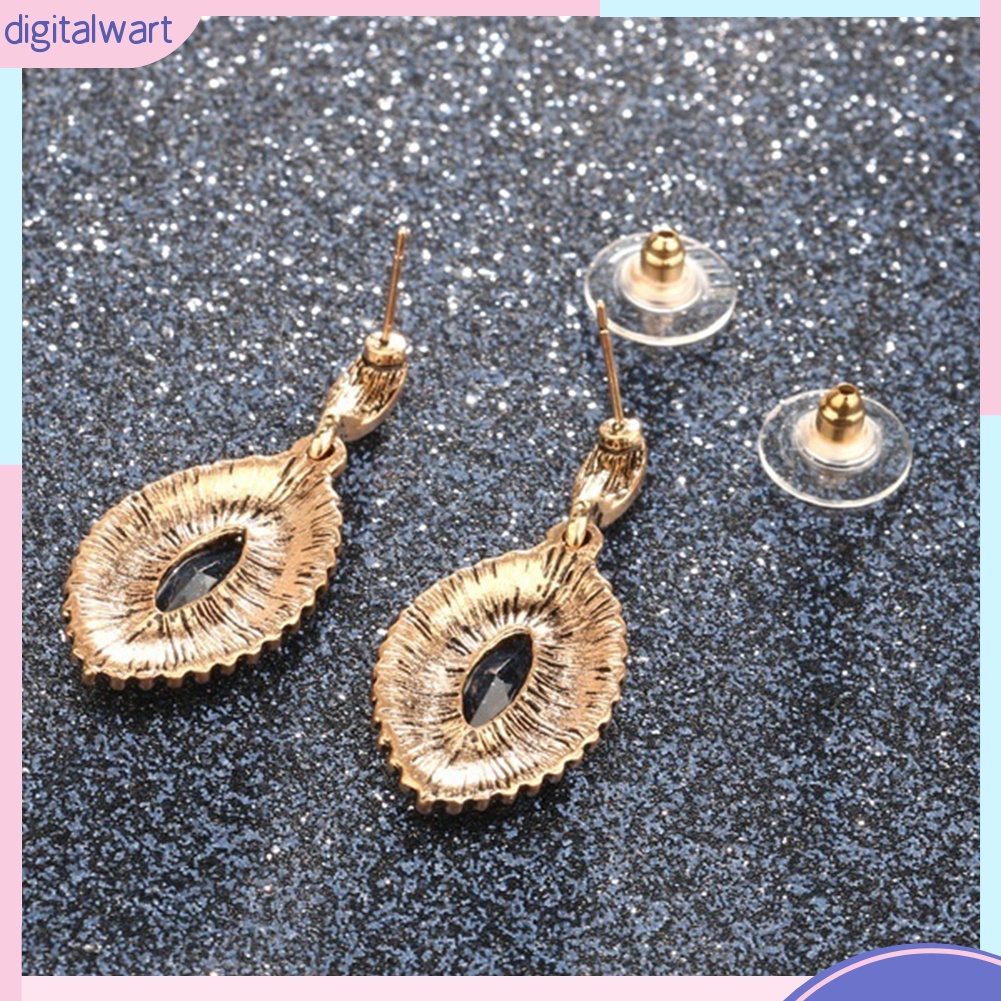 Bộ Vòng cổ + Bông Tai Hình Hoa Đính Kim Cương Giả Phong Cách Ấn Độ