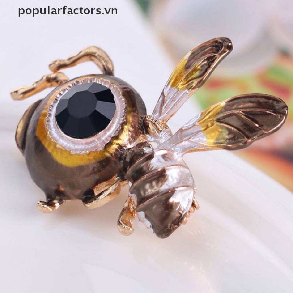 Ghim Cài Áo Hình Chú Ong Đính Đá Thời Trang Cho Nữ