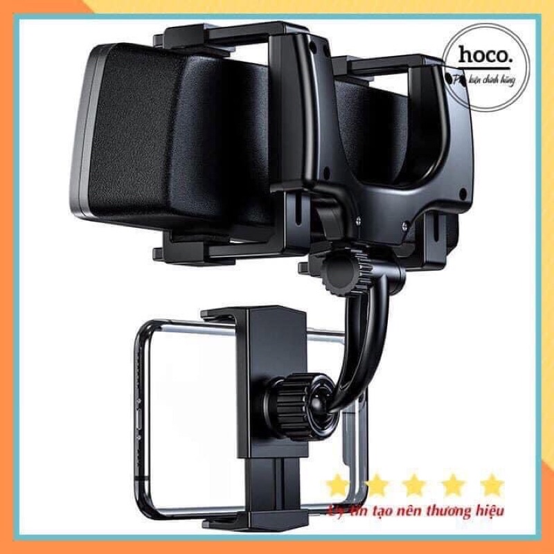 Giá đỡ kẹp điện thoại lên gương chiếu hậu để trên xe hơi ô tô xoay 360 độ chống rung treo đa điểm