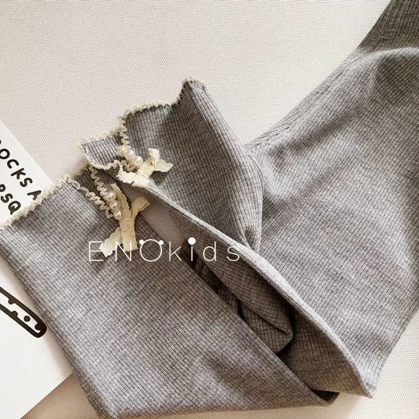 Quần Legging Lưng Cao Đính Nơ Xinh Xắn Cho Bé Gái