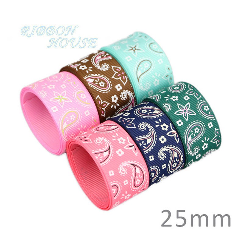 Bộ 6 Ruy Băng Ren In Họa Tiết Dễ Thương (22 / 25mm / 38mm)