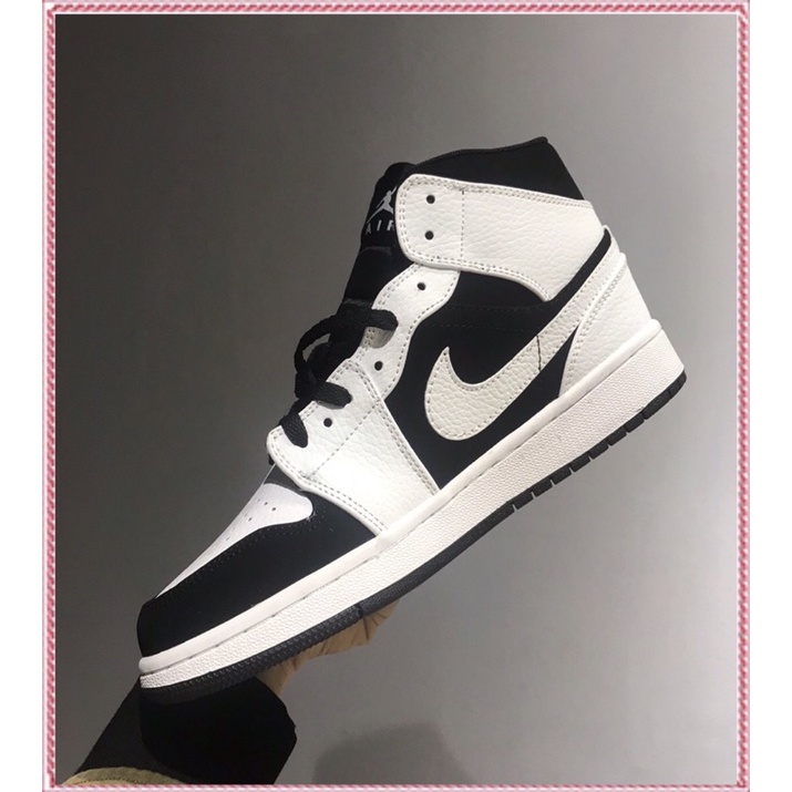 Giày Thể Thao Jodan Panda Cao Cổ Xám Khói Đen  Trắng