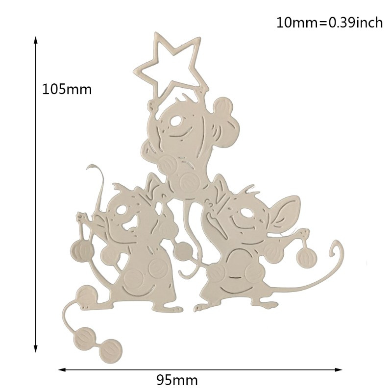 HO Mouse Metal Cutting Dies Stencil Scrapbooking DIY Album Stamp Paper Card Embossing Decor