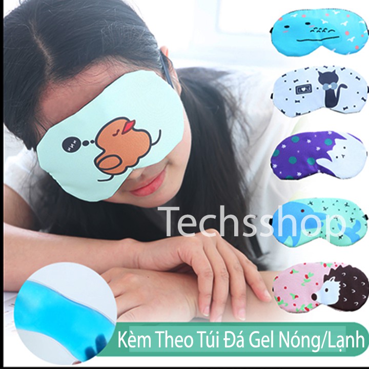 [Được lựa chọn hình] Tấm bịt mắt - miếng bịt mắt hoạt hình ngộ nghĩnh -miếng che mắt khi ngủ- Tấm bịt mắt có túi đá lỏng