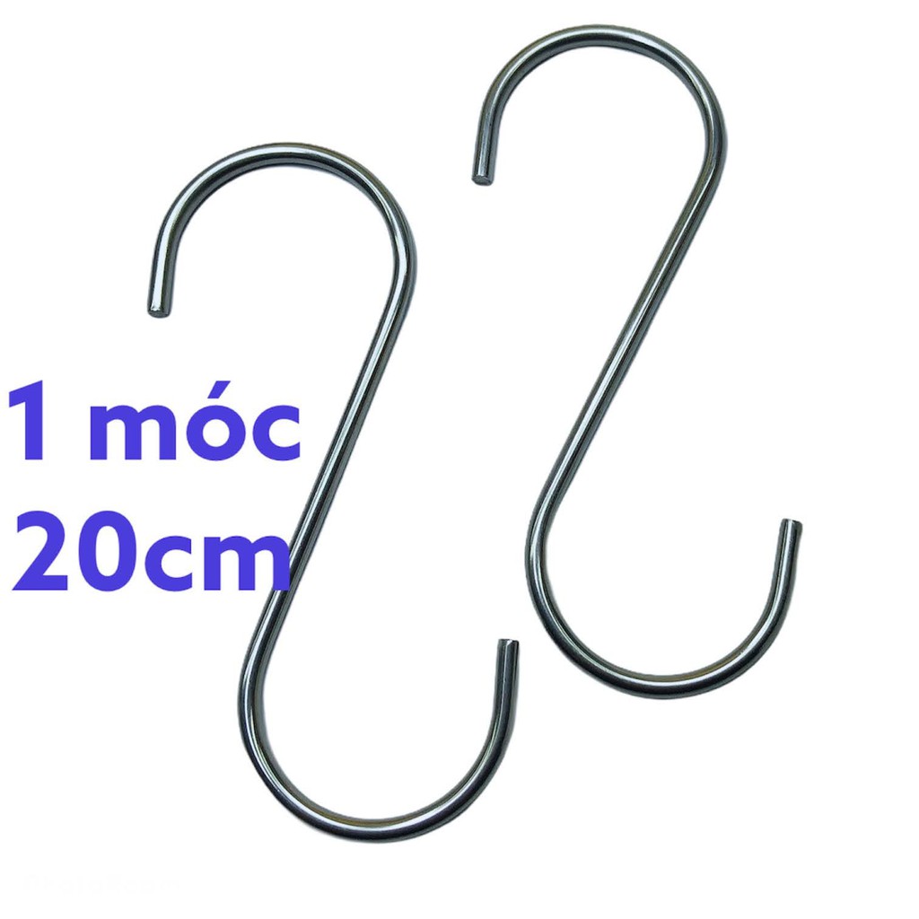 móc treo chữ s inox size 20cm ( 1 cái )