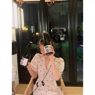 ĐẦM XÔ CHERRY CỔ V VIỀN REN 😍