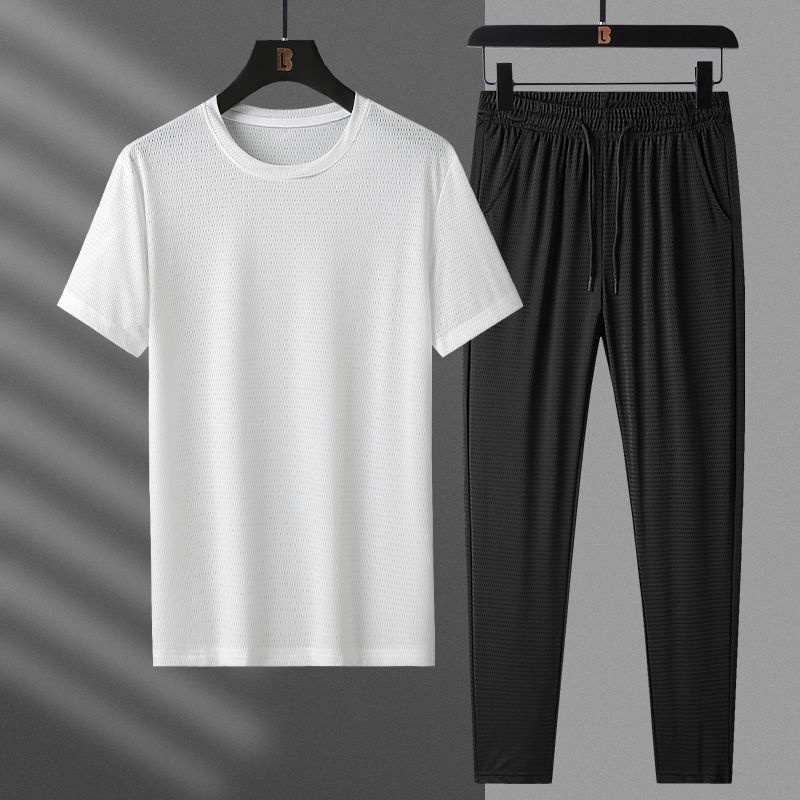 Bộ Đồ Công Nhân Màu Đen Phối Lưới Thoáng Khí Thời Trang Mùa Hè Cho Nam