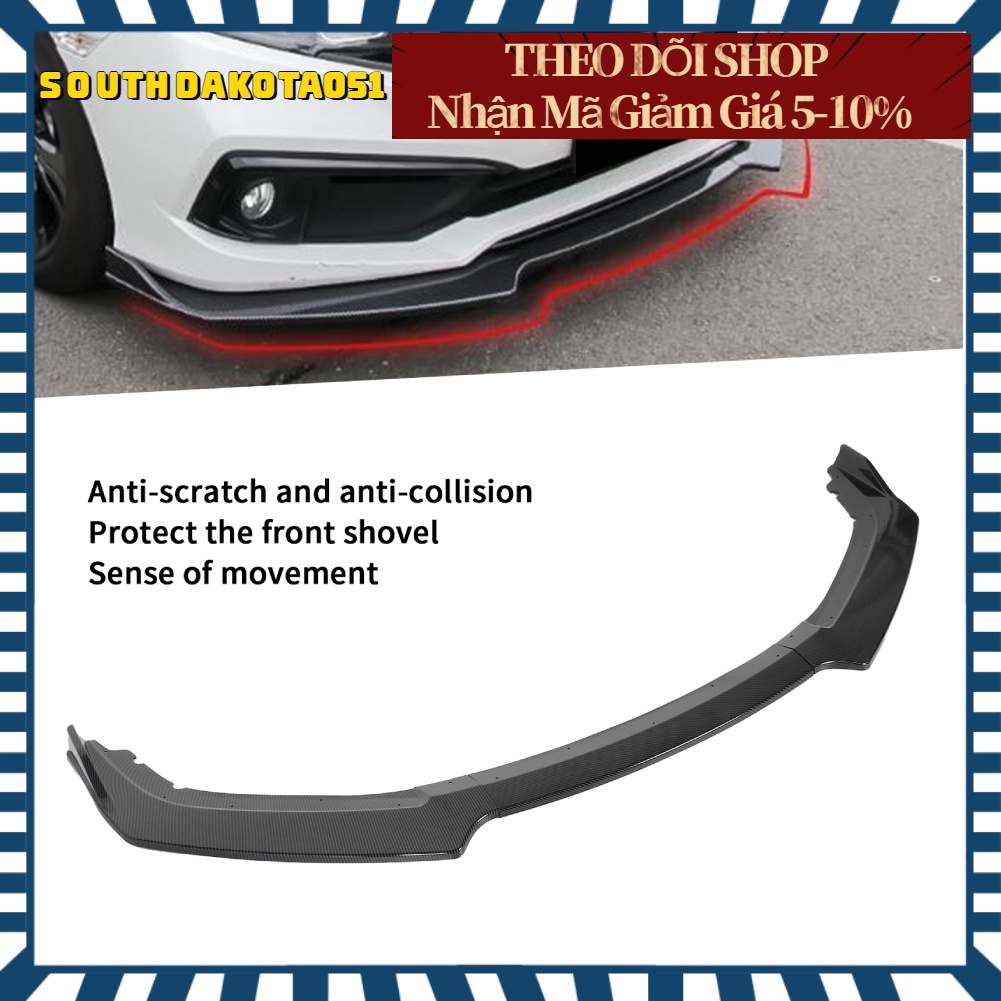 Hàng Sẵn Cản Trước , Lip Trước sợi carbon cho Honda Civic 2016‑2020 sửa đổi xe hơi【Southdakota051】