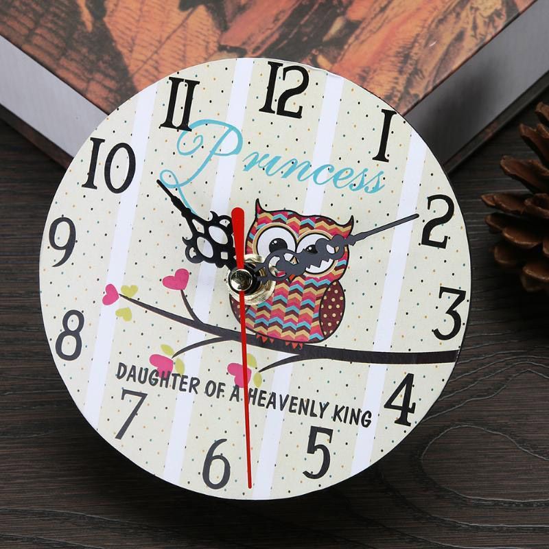 Đồng hồ treo tường họa tiết động vật hoạt hình trang trí phòng cho bé