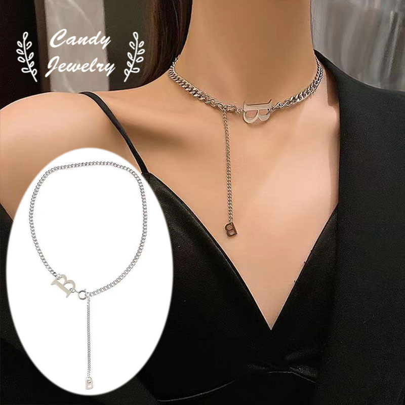 Vòng Cổ Choker Mặt Chữ B Thời Trang Cá Tính Cho Nữ