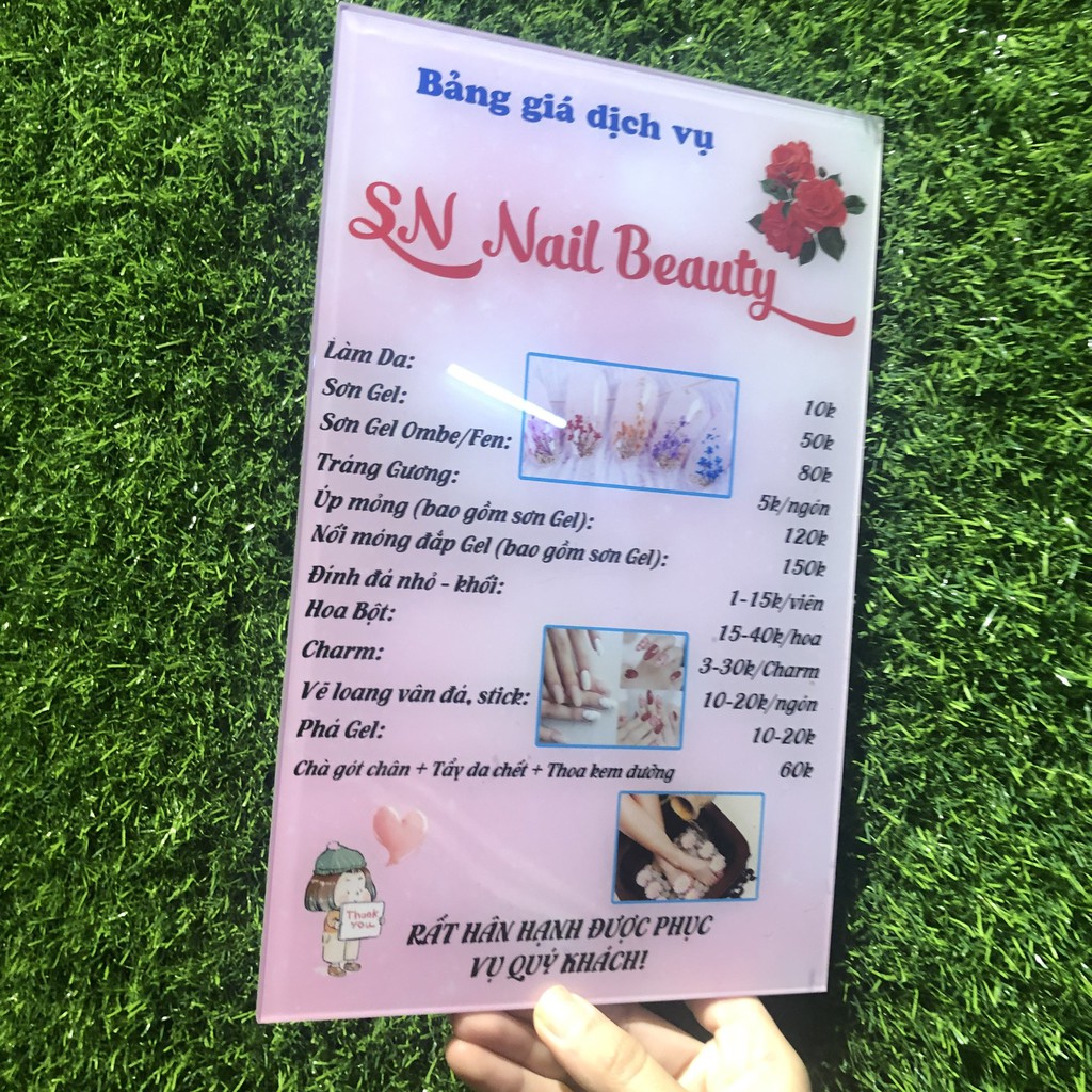 Menu hoặc Bảng giá cho tiệm Nail - Thiết kế theo yêu cầu